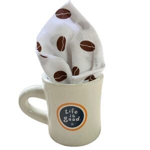 Gift Set LIFE IS GOOD Mug and Kitchen Towel Collectable Gift Pack